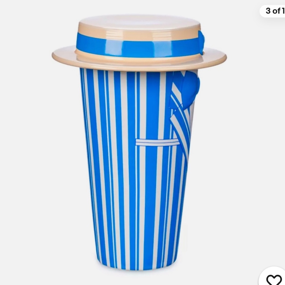 NWT Disney Dapper Dan Blue Striped Mug with Lid - Picture 4 of 12